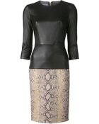 Emanuel Ungaro Textured Snake Dress - Lyst