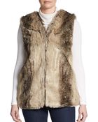 Heartloom Faux Fur Vest - Lyst