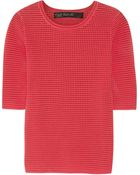 Yigal Azrouel Open-Knit Stretch-Cotton Top - Lyst
