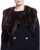 Lanvin Mink Fur Cropped Vest Dark Brown - Lyst