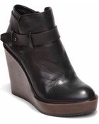 Dolce Vita Colie Leather Wedge Booties - Lyst