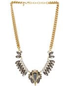 Rebecca Minkoff Clustered Stones Statement Necklace - Lyst