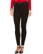 Lauren by Ralph Lauren Suede Skinny Pant - Lyst