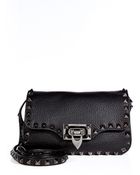 Valentino Leather Mini Shoulder Bag with Rockstud Trim - Lyst
