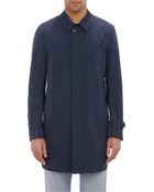 Barneys New York Tech Fabric Trench Coat - Lyst