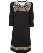 Etro Fitted Paisley Panel Dress - Lyst