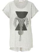 Sass & Bide Cotton Printed Sleeveless T-shirt - Lyst