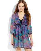 Gottex Sierra Printed Silk Caftan - Lyst