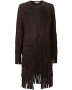 Michael Kors Suede Fringe Coat - Lyst