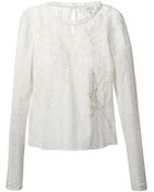 Vanessa Bruno Athé Floral Lace Top - Lyst