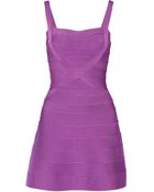 Hervé Léger Bandage Mini Dress - Lyst