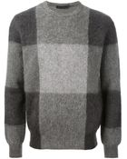 Alexander McQueen Tonal Check Sweater - Lyst