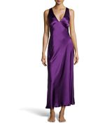 Donna Karan New York Glamour Silk Long Nightgown - Lyst