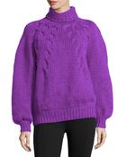 Oscar de la Renta Cashmere Chunky Hand-Knit Sweater - Lyst