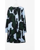 Cos Raw-Edge Printed Dress - Lyst