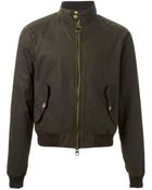 Barbour Waxed Bomber Jacket - Lyst