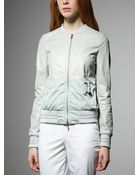 Patrizia Pepe Leather Jacket With Nylon Inserts - Lyst