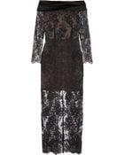 Alessandra Rich Satin-Trimmed Metallic Lace Gown - Lyst