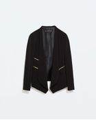 Zara Blazer with Zips - Lyst