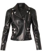Versace Classic Leather Biker Jacket - Lyst