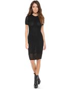 Alexander Wang Crochet Fitted Tee Dress - Lyst