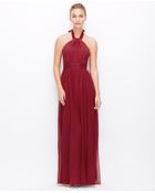 Ann Taylor Petite Silk Georgette Halter Gown - Lyst