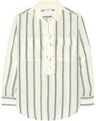 Equipment Knox Lace-Up Washed Silk Top - Lyst