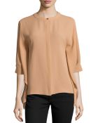 Michael Kors Silk Kimono Blouse - Lyst