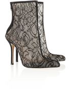 Oscar de la Renta Mikarete Lace Ankle Boots - Lyst