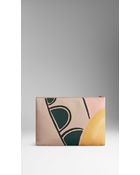 Burberry Large Hand-Painted Leather Beauty Wallet - Lyst