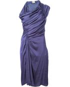 Lanvin Draped Dress - Lyst