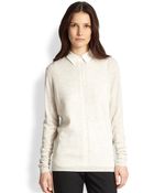 Vince Wool & Cashmere Raised-Seam Sweater - Lyst