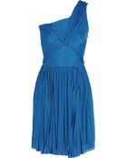 Halston Heritage One-Shoulder Plissã© Jersey Dress - Lyst