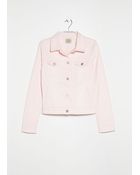 Mango Pink Denim Jacket - Lyst