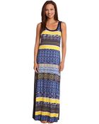 Karen Kane Las Palmas Mixed Print Maxi Dress - Lyst