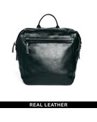 Asos Leather Backpack in Boysy Shape - Lyst