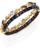Alexis Bittar Elements Phoenix Labradorite & Crystal Skinny Stacked Bracelet - Lyst