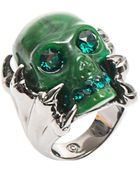 Alexander McQueen Claw Skull Ring - Lyst