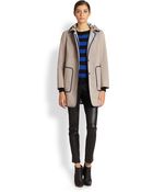 Piazza Sempione Hooded Contrast Piping Parka - Lyst