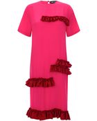 House Of Holland Long Ruffle Tee Dress - Lyst