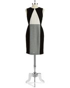 Calvin Klein Tweed Sheath Dress - Lyst
