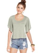 American Rag Ruffled Sleeve Top - Lyst