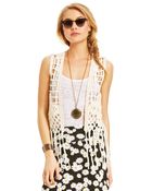 American Rag Fringed Vest - Lyst