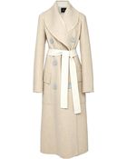 Derek Lam Wool Flannel Shawl Collar Coat - Lyst