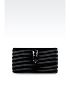 Giorgio Armani Clutch In Velvet And Cupro - Lyst