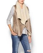 Velvet By Graham & Spencer Nia Shearling Vest - Lyst