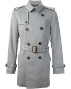 Burberry London Mid-Length Trench Coat - Lyst