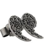 Tom Binns Black Pave Quote Earrings - Lyst