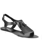 Stefanel Flat Sandals W/Fringe - Lyst