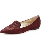Jimmy Choo Guild Glitter Point-toe Loafer - Lyst